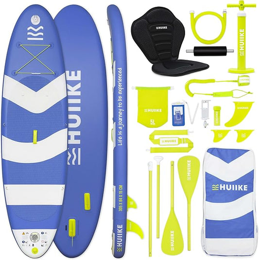 Inflatable Paddle Board for Adults with Accessories Included, Oar, Fins, Pump. Stand Up Paddleboard Great Stability and Resistance. 10’ x 33" x 5.9", Maximum Load 286 lb