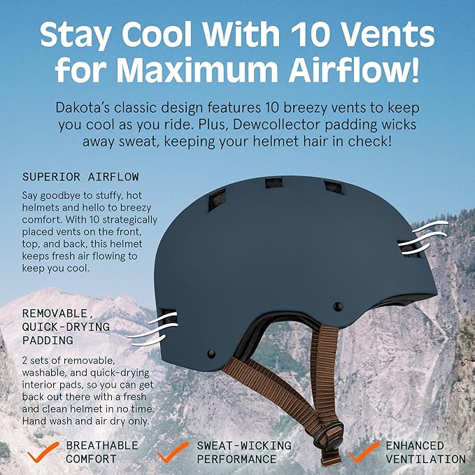 Retrospec Dakota Adult Bike Helmet for Adults - Multi-Sport Protection for BMX, Skating, Scooter, and Skate - Adult Men Skateboard Helmets