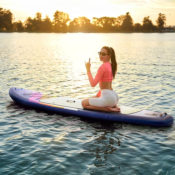 PORTAL SUP Inflatable Paddle Board for Adults 10'6'' Stand Up Paddleboard,Non-Slip Deck Blow up Paddle Boards with Adjustable Paddle, Carry Bag, and Repair Kit