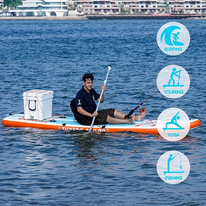 Tuxedo Sailor Kids Inflatable Paddle Board Lightweight and Safe Fishing Stand Up Paddle Board for Adults with Accessories