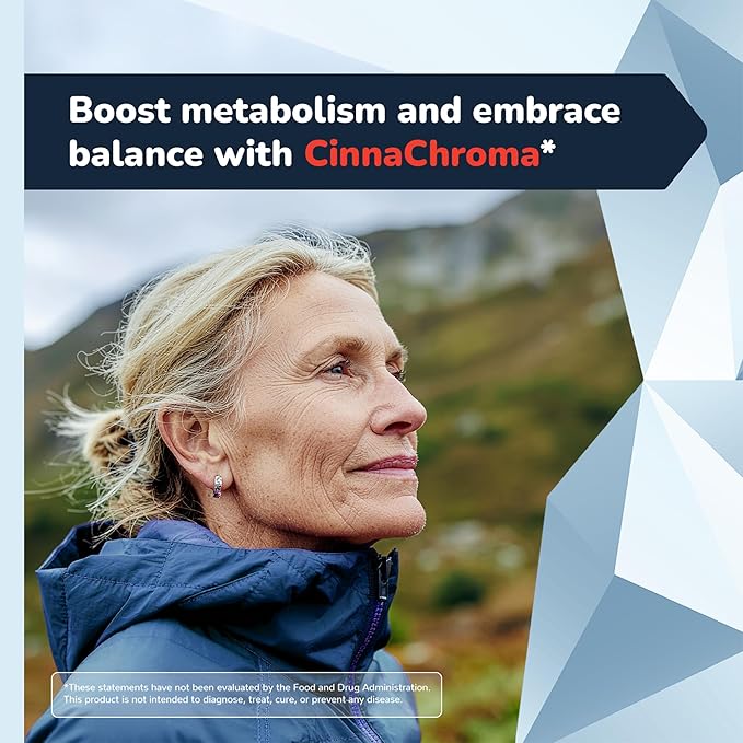 CinnaChroma Capsules - Cinnamon Supplements with 10:1 Extract, Chromium, Vanadium, Selenium, Vitamin D3 & K2 - Natural Sugar Blocker - 30 Capsules, 1 Month Supply