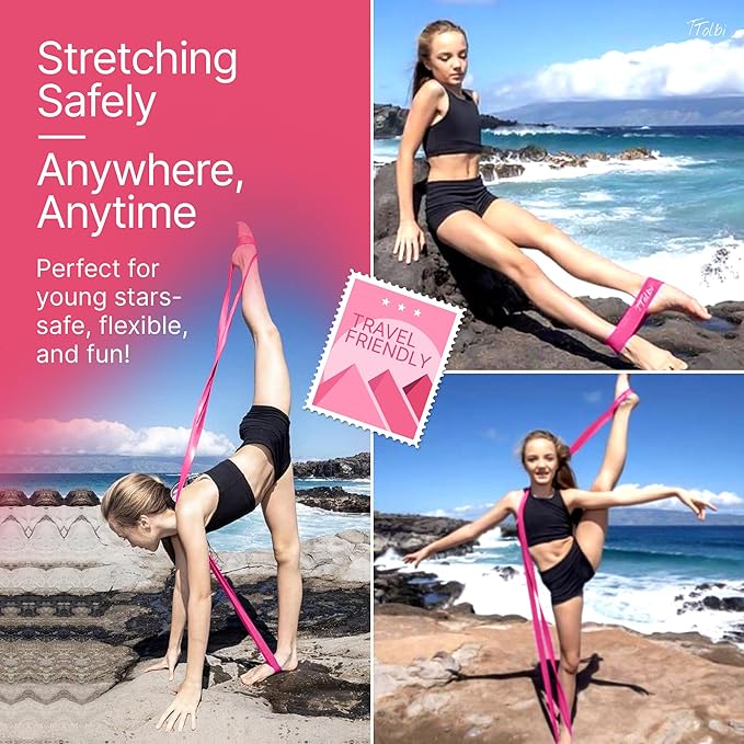 Premium Stretch Bands for Dancers - Flexibility & Ballet Stretching Band, Dance Equipment for Splits & Strength, Ideal Gifts for Ballet, Gymnastics, Cheerleading, Yoga and Pilates Training Stuff