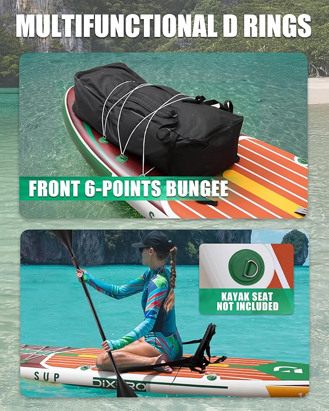 Inflatable Stand Up Paddle Board with SUP Accessories, Anti-Slip EVA Deck, 11'*33" Inflatable Paddle Boards for Adults & Youth of All Skill Levels