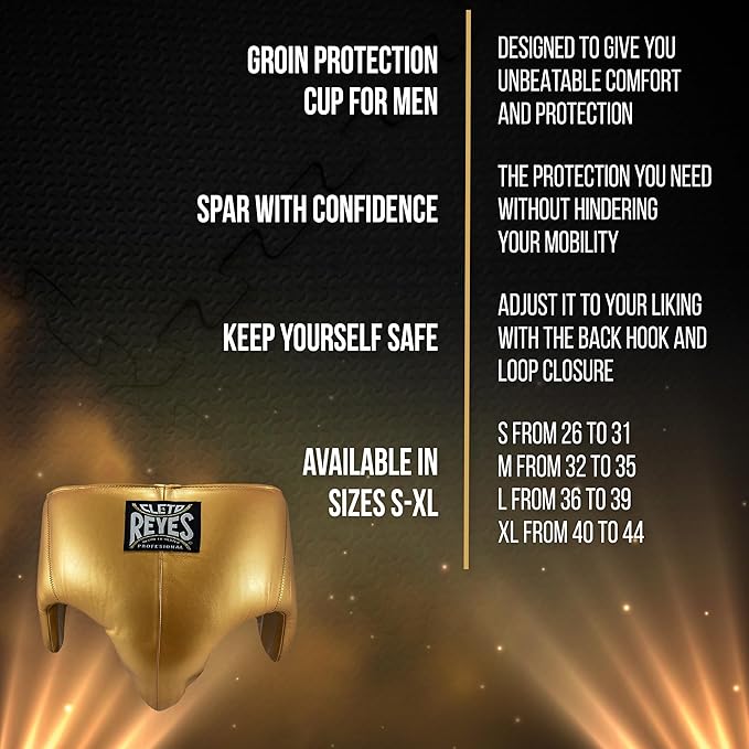 CLETO REYES Kidney and Foul Groin Protector, Boxing Training Equipment, Protective Gear for Men, Black