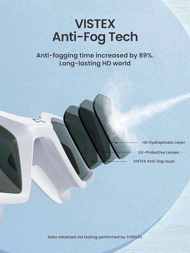COPOZZ Men's Swim Goggles, Swimming Goggles Anti-fog No Leaking UV Protection for Adult men