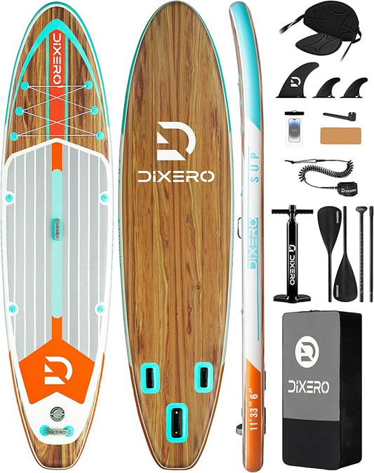 Inflatable Stand Up Paddle Board with SUP Accessories, Anti-Slip EVA Deck, 11'*33" Inflatable Paddle Boards for Adults & Youth of All Skill Levels