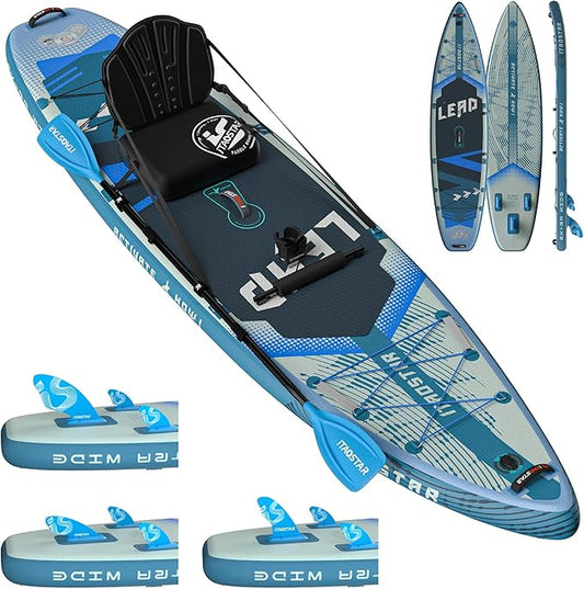 Lead 11‘ x 33" / 12’×35" Inflatable Stand Up Paddle Board - Premium SUP Board Kit - Ultra Stable Paddleboard for Adults & Youth - All Skill Levels - for Lakes, Oceans