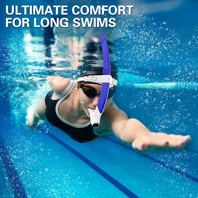 Greatever Detachable Portable Snorkel for Lap Swimming Unisex-Adult Silicone Adjustable Headband One Way Exhaust Valve