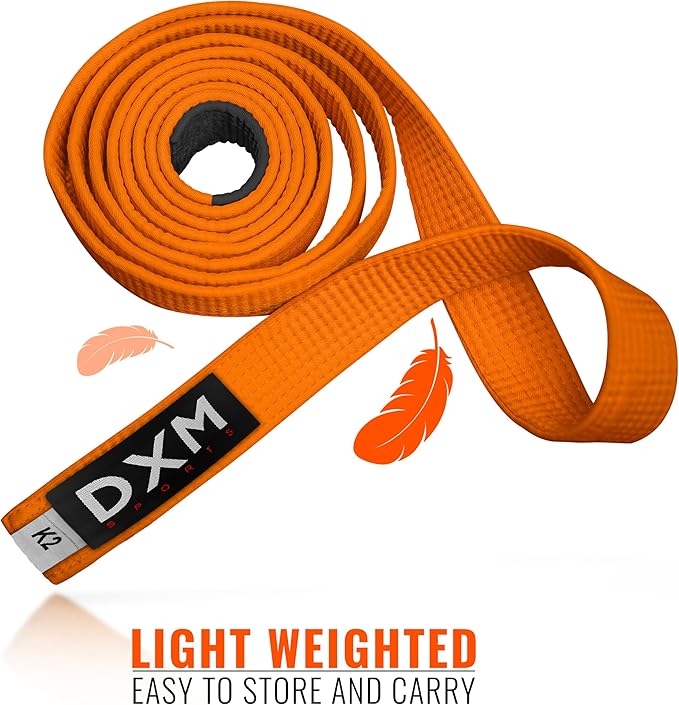 DXM SPORTS BJJ Jiu Jitsu Belt - Taekwondo Karate Belt - Martial Arts Uniform Ranking Judo Belt Double Stitched for Kids Adult