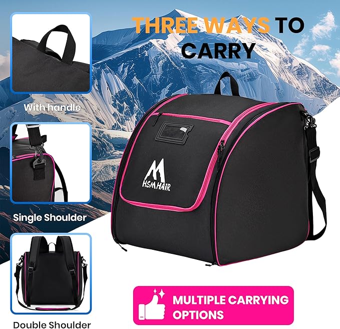 Ski Bag and Ski Boot Bag Combo-Padding Skis Bag for Air Travel,Water Proof Ski Boot Bag Fits for Skis Up to 200 CM and Boots Up To Size US13,Adults Ski Travel Bag