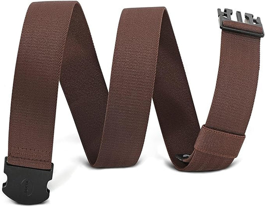 WHIPPY Mens Elastic Stretch Belt Unisex Adventure Web Belt for Women Men with Non-Metal Buckle Adjustable Belts