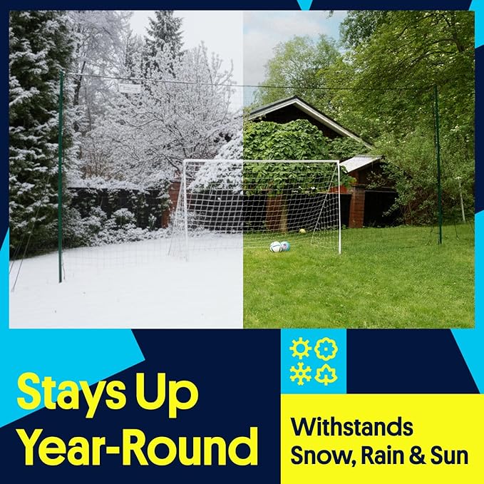 3-in-1 Soccer Training Rebounder & Goal Backstop Net - Soccer Goal for Volley, Passing, Solo Training - Outdoor Sports, Backyard Games