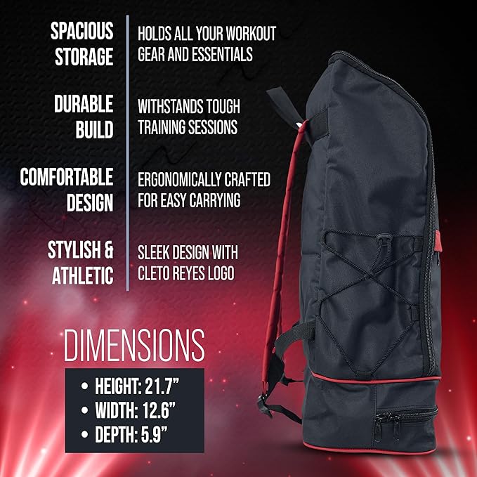 CLETO REYES Gym Sports Bag for Boxing, MMA, BJJ, Muay Thai, Kickboxing, Martial Arts, Athletic Sports Workout Equipment Gear