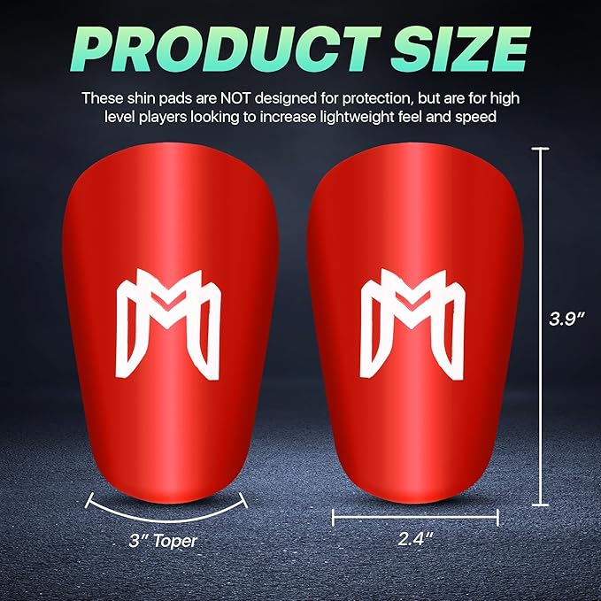 MiniGuards - Mini Shin Guards for Soccer Players - Tiny Shin Pads for Men, Women, Teens - Miniature Shin Guards 3.9 x 2.4 inch - Perfect for High Level Soccer Athletes
