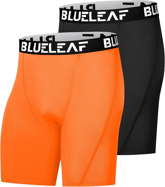 Blueleaf Men's Compression Shorts Sports Running Spandex Shorts Performance Athletic Workout Base Layer Underwear