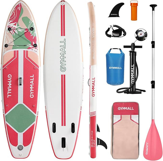 Paddle Board, Inflatable Stand Up SUP Paddle Boards for Adults & Youths of All Skill Levels, Wide & Non-Slip Deck Design Blow Up Paddleboards with Premium Accessories & Storage Bag