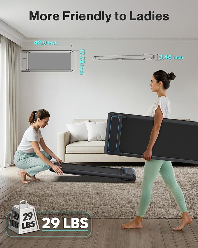 COZYINN 10% Incline Walking Pad - 2.5HP 4MPH/7.6MPH 265/340+lb Capacity Treadmills for Home, Portable Foldable Adjustable Incline Treadmill with Wide Running Area, Mute Control, Works with KINOMAP