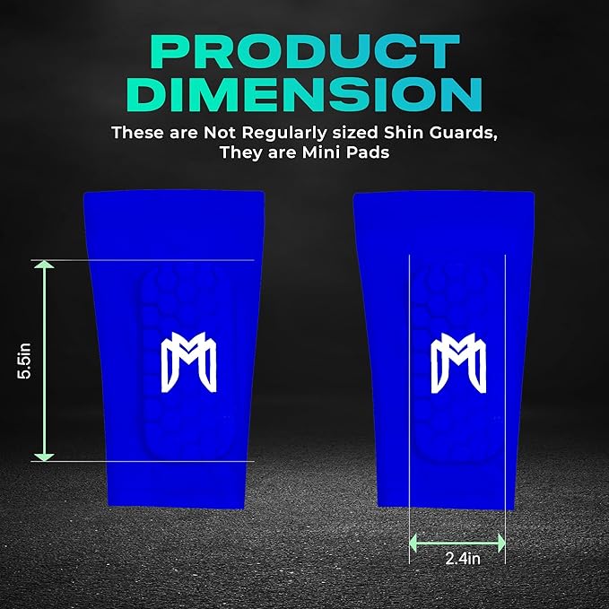 Mini Shin Guards Soccer – Built in Shin Pad Sleeves for Mens, Women, Teens - Small Shin Guards - Lightweight, Breathable Shin Defender Leg Protection