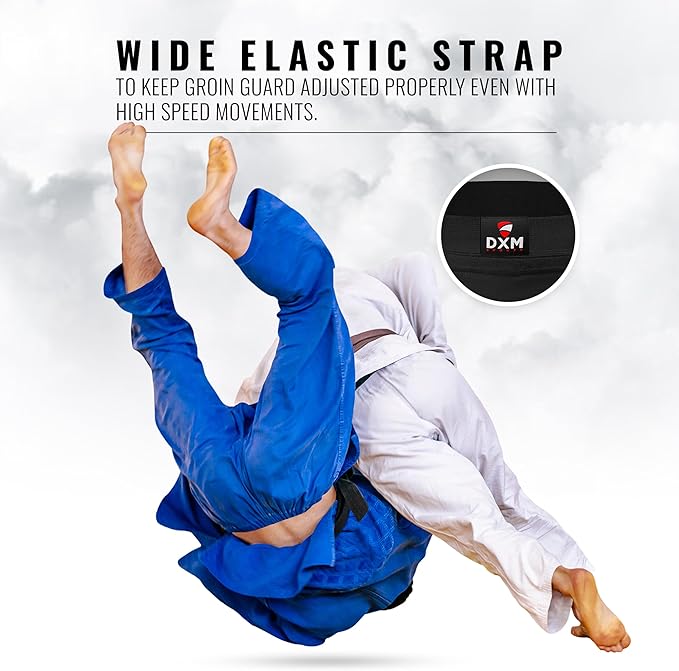 DXM SPORTS Groin Protector Cup Men, Boxing Kickboxing MMA Muay Thai Sparring Groin Guard, Ventilated Adjustable, Karate Fighting Training, Underwear Jiu Jitsu BJJ Protection