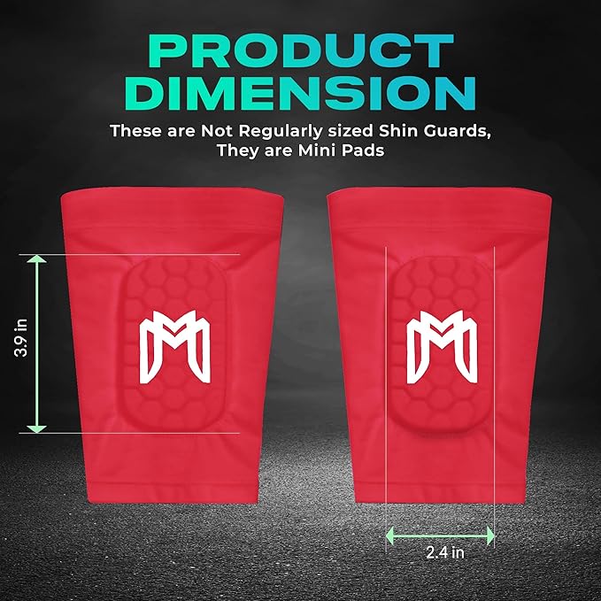 Mini Shin Guards Soccer – Built in Shin Pad Sleeves for Mens, Women, Teens - Small Shin Guards - Lightweight, Breathable Shin Defender Leg Protection