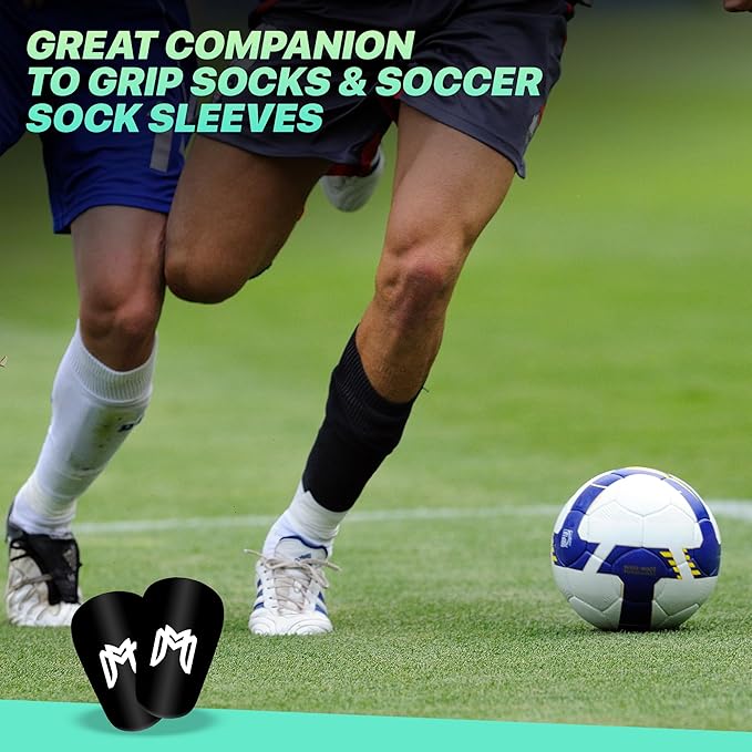 MiniGuards - Mini Shin Guards for Soccer Players - Tiny Shin Pads for Men, Women, Teens - Miniature Shin Guards 3.9 x 2.4 inch - Perfect for High Level Soccer Athletes
