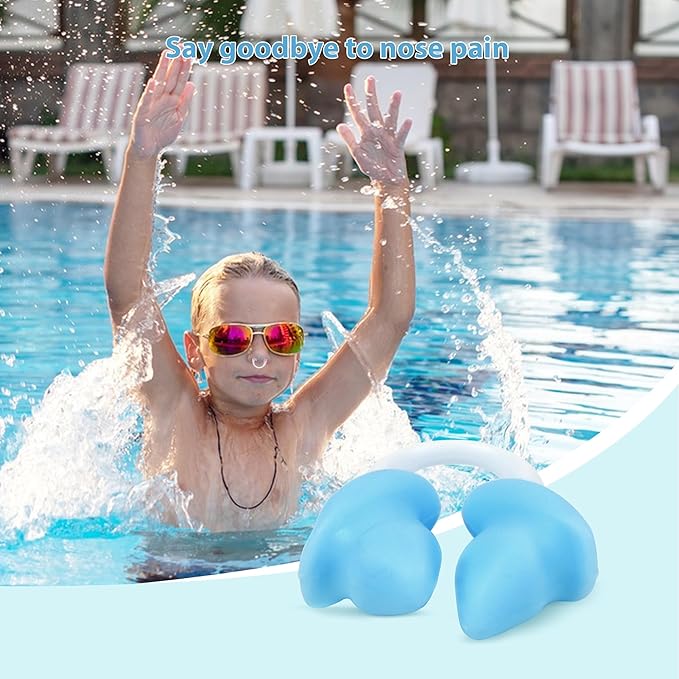 Nose Plugs for Swimming for Kids(Age 4-7),Painless Nose Clip for Swimming, Ensure Comfort and Safety in The Water