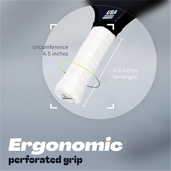 SPI New by SPIKOPOLL Pickleball Paddles Set of 2, USA Pickleball Approved, Lightweight, Durable Fiberglass Pickleball Rackets with Polypropylene Honeycomb Core