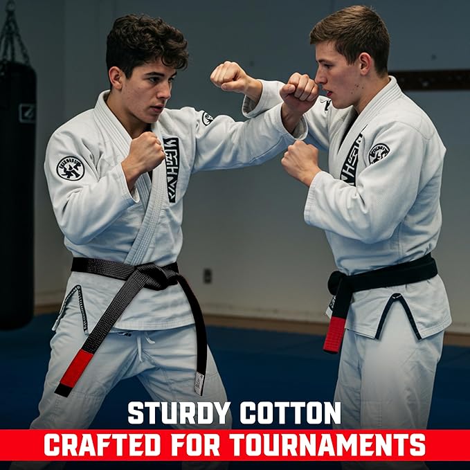 Vintage Series BJJ Belt for Men & Women Brazilian Jiu Jitsu Belt for Jiu Jitsu Gi