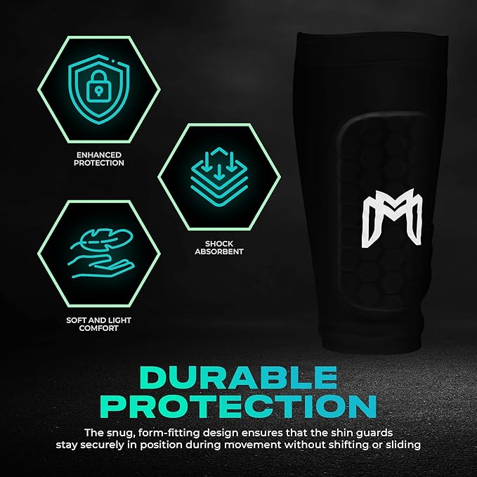 Mini Shin Guards Soccer – Built in Shin Pad Sleeves for Mens, Women, Teens - Small Shin Guards - Lightweight, Breathable Shin Defender Leg Protection