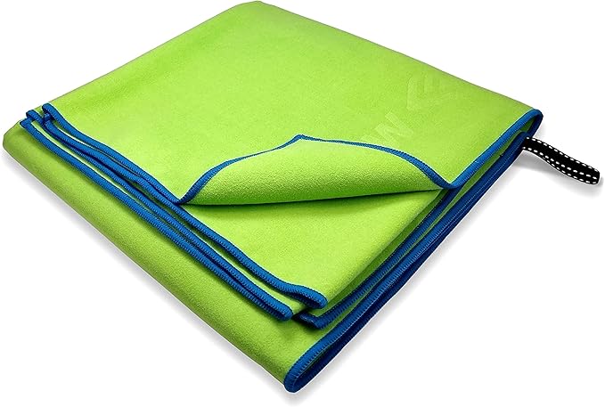 Flow Swim Gear Flow Hydro Sport Towel - Microfiber Quick Dry Swimming Towels for Swim, Pool, Triathlon, and Other Water Sports in Medium and Large Sizes (Lime, X-Large (72" X 40"))