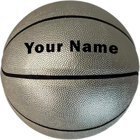 HAMMET Personalized Basketball – Customized Basketball with Your Name or Text – Multiple Colors, Fonts & Designs Available – Durable for Indoor and Outdoor - Ideal Gift for Son, Daughter, Boy or Girl