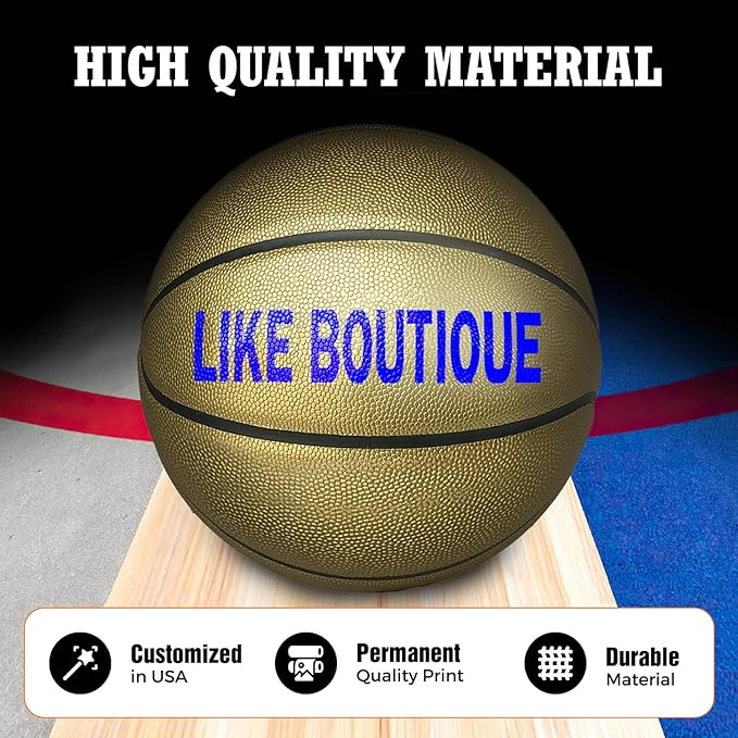 HAMMET Personalized Basketball – Customized Basketball with Your Name or Text – Multiple Colors, Fonts & Designs Available – Durable for Indoor and Outdoor - Ideal Gift for Son, Daughter, Boy or Girl