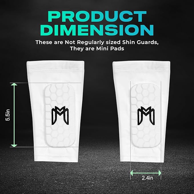Mini Shin Guards Soccer – Built in Shin Pad Sleeves for Mens, Women, Teens - Small Shin Guards - Lightweight, Breathable Shin Defender Leg Protection