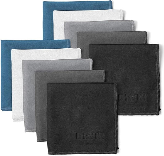 Pocket-Sized Sweat Towels - The Original Sweat Absorbing Handkerchiefs - Quick-Dry Microfiber Sweat Rags for Face, Hands, & Body - Men & Women - Gym, Sports, and Work (Neutrals: 10 Pack)
