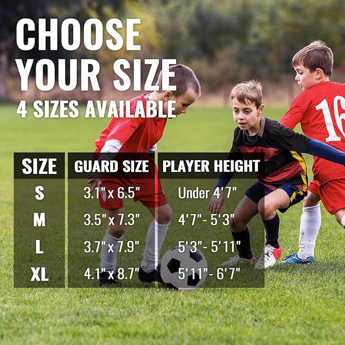 Northdeer Soccer Shin Guards for Kids Adults. Sleeves with Optimized Insert Pocket - Protective Soccer for Boys Girls Men