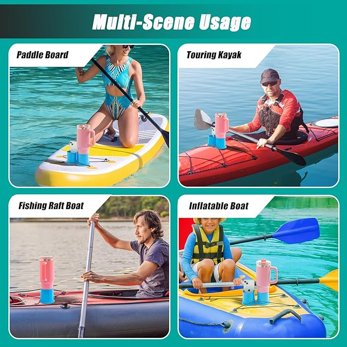 Paddleboard Cup Holder, Kayak Drink Holder for Paddle Board Cup and Phone Holder, Sup Surfboards Canoes Kayak Paddle Board Accessories for Types of Cup Bottle Drink