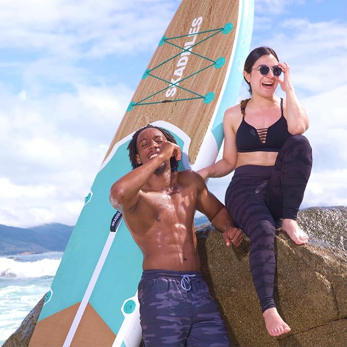 10’6’’ Portable Inflatable Stand Up Paddle Board (SUP) for Adults and Youth with Non-Slip Deck – Complete Accessories Kit, Perfect for Fishing, Yoga, Fitness & Family Fun