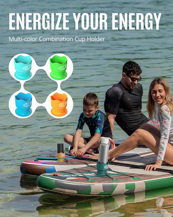 ZLX Cup Paddle Board Kayak Cup Holder, Stand Up Paddle Board Cup Holder Paddleboard Accessories Surfboards, Canoes Kayak Holder for Types of Cup Bottle Drink
