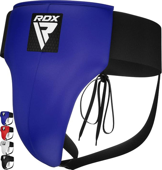 RDX Groin Protector for Boxing, Muay Thai, Kickboxing and MMA Training, Maya Hide Leather Abdo Gear for Martial Arts , SATRA Approved Abdominal Guard for Karate and Taekwondo