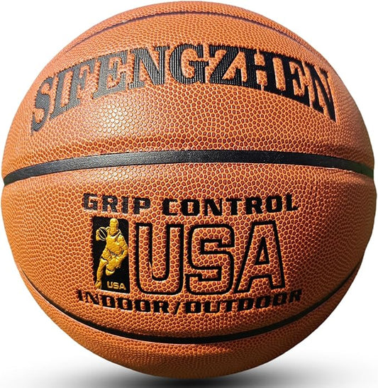 Wave Basketball, Blue and Yellow, Indoor/Outdoor Sports Basketball, Communion Gifts for Boys, Dedicated to 3v3 Matches, Size 7(29.5'')