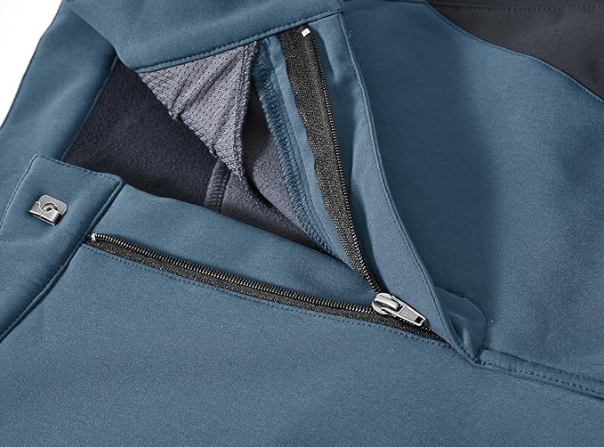 YSENTO Men's Fleece Lined Ski Snow Pants Winter Waterproof Softshell Insulated Hiking Cargo Pants