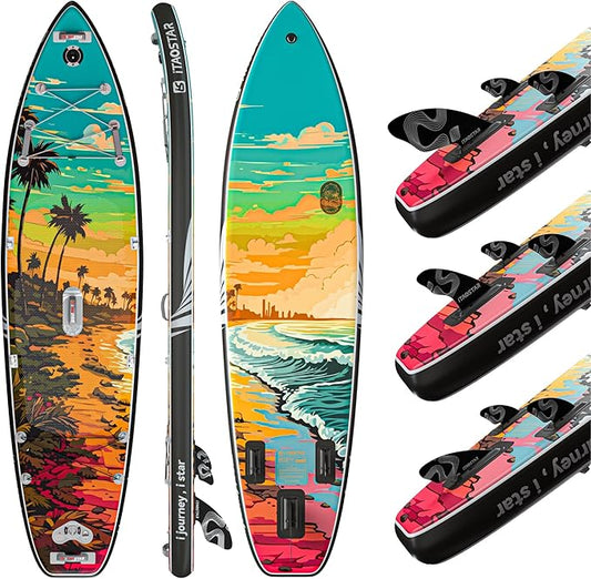 Novelty 11'6" x 35" Extra Wide SUP for Enhanced Stability - Inflatable Stand Up Paddle Board - Premium Paddle Board Kit for Adults & Youth - All Skill Levels - Includes SUP Accessories