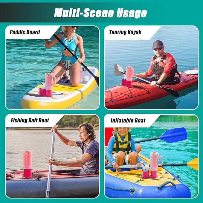 Paddleboard Cup Holder, Kayak Drink Holder for Paddle Board Cup and Phone Holder, Sup Surfboards Canoes Kayak Paddle Board Accessories for Types of Cup Bottle Drink