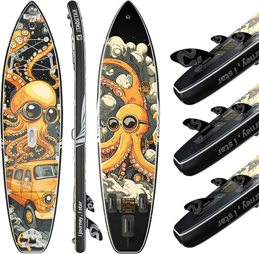 Novelty 11'6" x 35" Extra Wide SUP for Enhanced Stability - Inflatable Stand Up Paddle Board - Premium Paddle Board Kit for Adults & Youth - All Skill Levels - Includes SUP Accessories