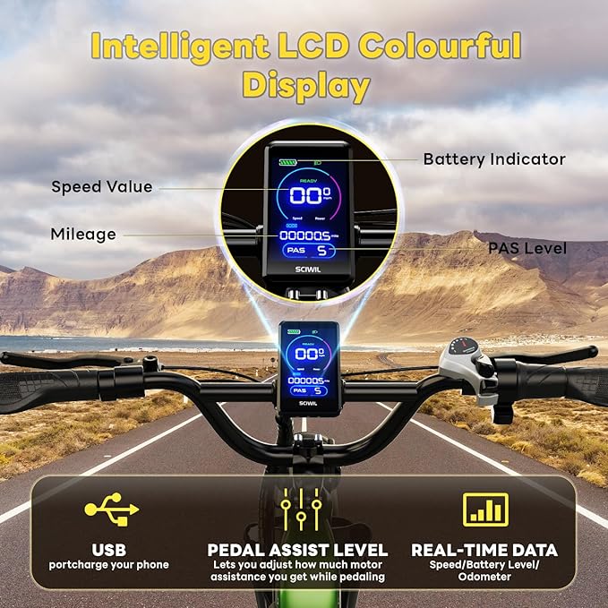 Electric Bike for Adults 1400W Peak, 48V 20AH(960WH) Removable Battery, 20"x4" Fat Tire Full Suspension 80 Miles Range Step-Thru 30+MPH Hunting Ebike, 7-Speed Dual Brakes Electric Bicycle