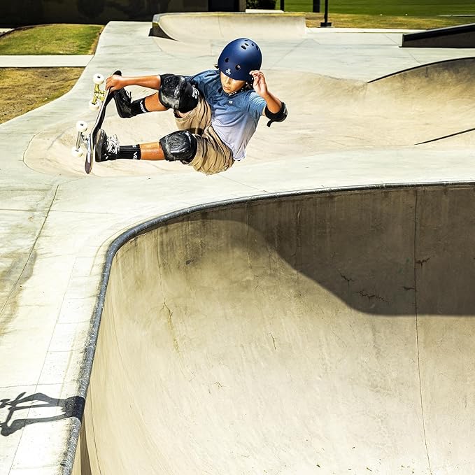 Triple Eight Deep Cover Helmet - Ideal for Skateboarding, Bicycling, BMX, and Roller Skating