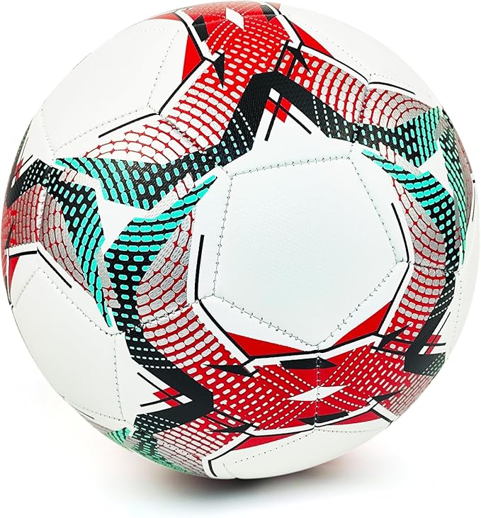Soccer Balls Size 3 4 5 for Boys Girls Adults Training Soccer Ball for Lawn Indoor Outdoor Sports Red Blue Green Black White