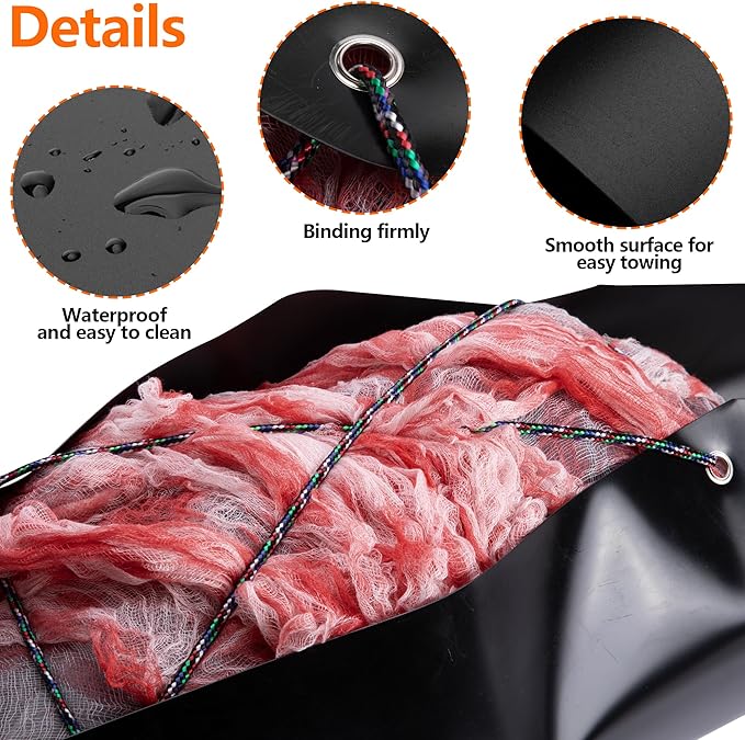 Tlswshsy Deer Drag Sleds-Multi-Purpose Utility Sled for Hauling Ice Fishing Supplies, Fire Wood, Duck Hunting, Fishing Gear and Accessories (1)