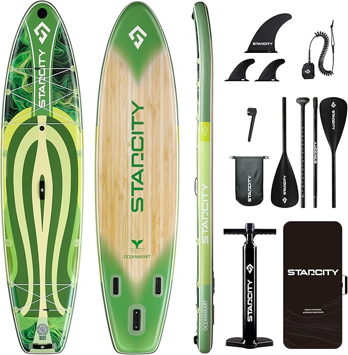 Starcity 11'6"*34"*6" Stand Up Paddle Board,Inflatable Paddle Boards for Adults w/a Simple and Non Slip Design, Moderate Length and Easy Operation, Suitable for Adults.