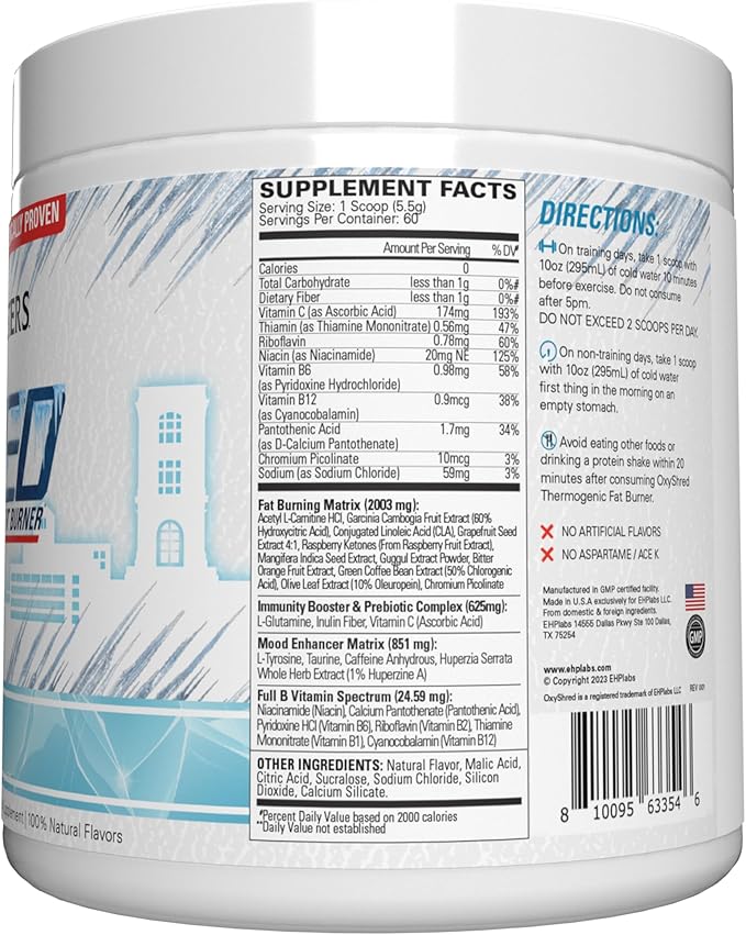 EHP Labs x Ghostbusters OxyShred Pre Workout Powder Supplement - Preworkout Powder with Acetyl L Carnitine, Energy Boost Drink - Frosty Big Apple, 60 Servings